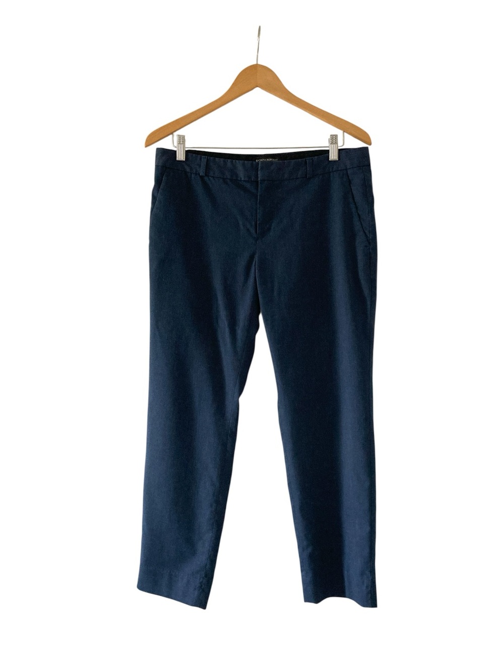 Banana Republic Factory Hampton Navy Cropped Stretch Pants